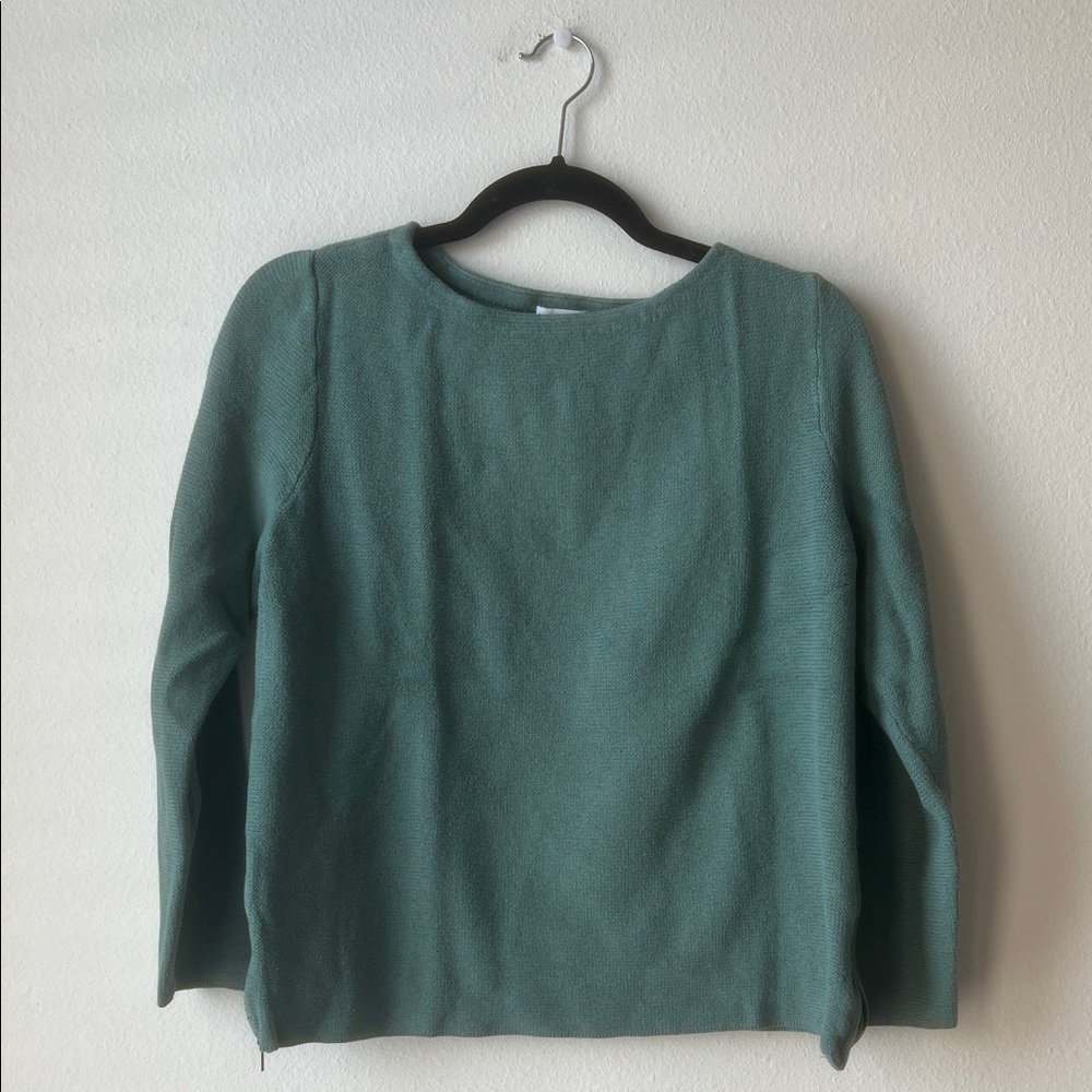 J. Jill Green Crew Neck Sweater
